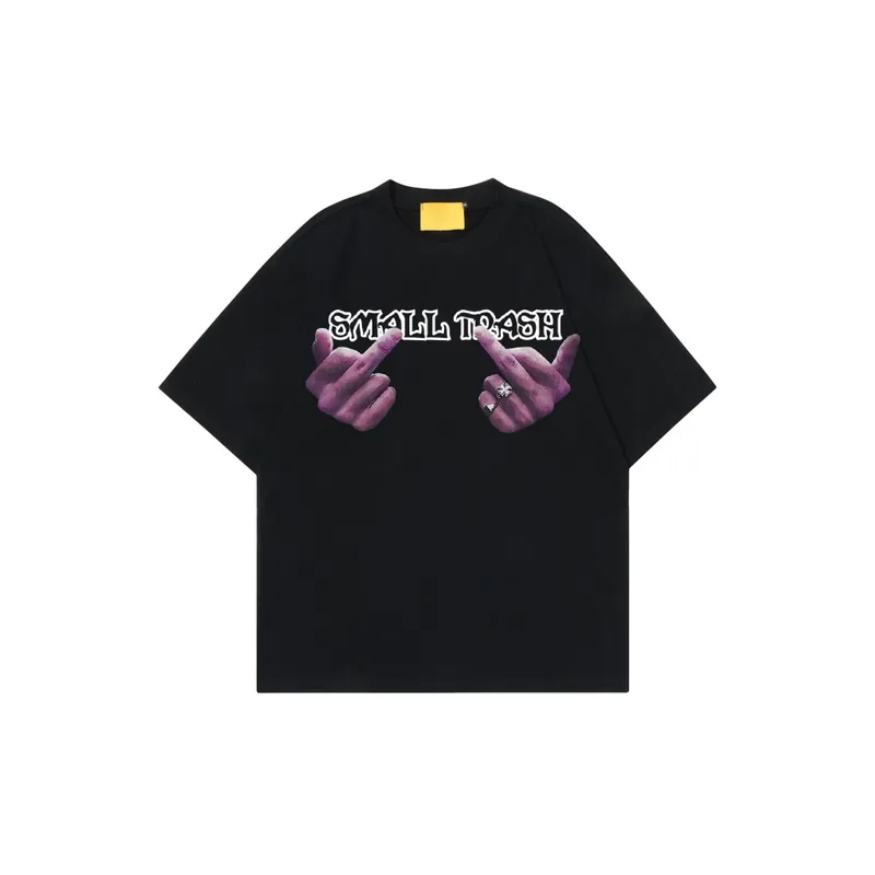 Retro Washed Round Neck T Shirt-1