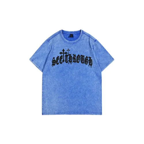 Vintage Fried Snowflake Print Short Sleeve T shirt