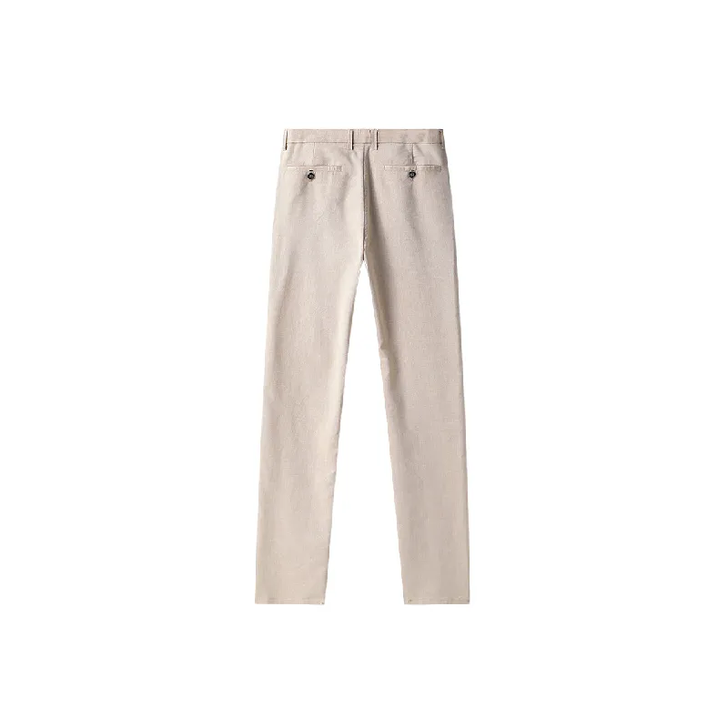 Fashionable Plain Cotton Suit Trousers-11