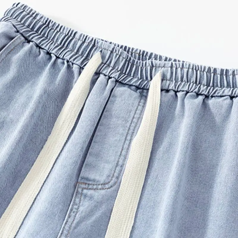 Trendy Loose Straight Wide Leg Denim Cargo Pants-3
