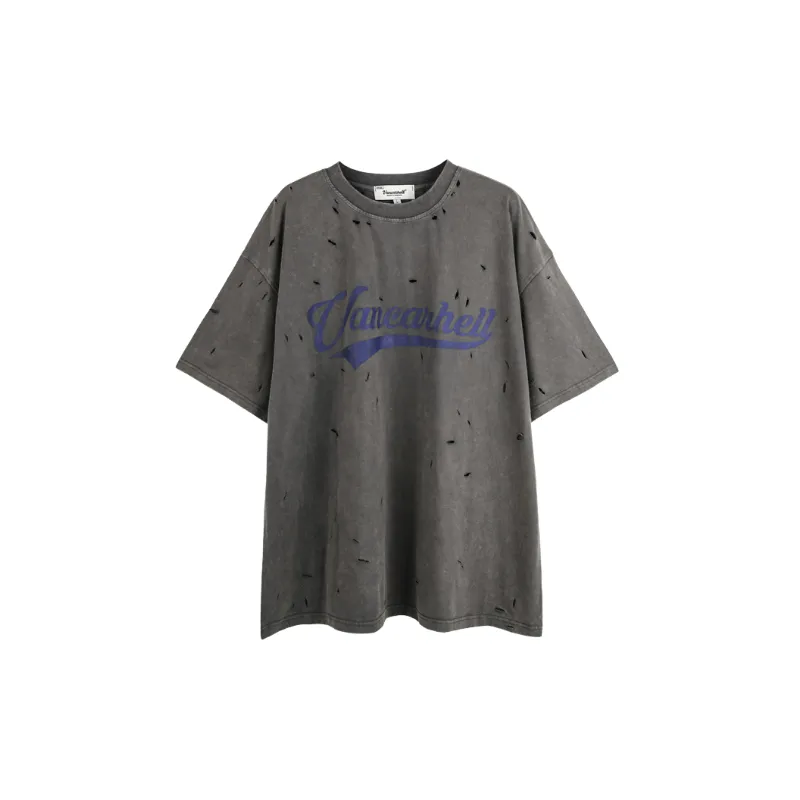 Washed Loose Combed Cotton T Shirt-0