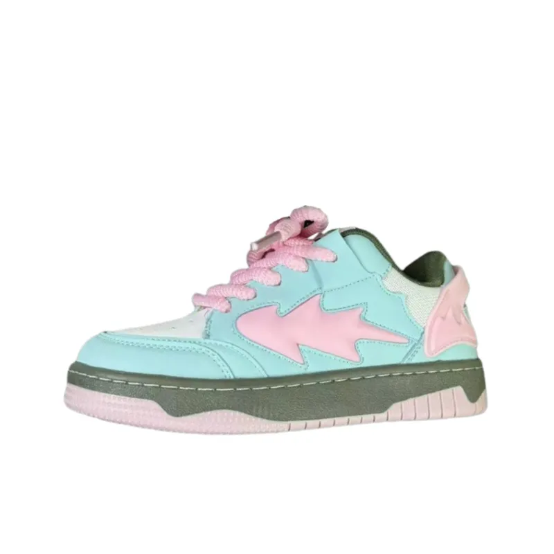 Contrast Color Thick Bottom Sports Shoes-0