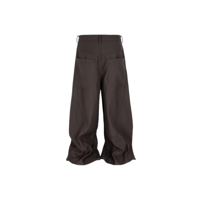 Fashionable Loose Polyester Casual Pants-1