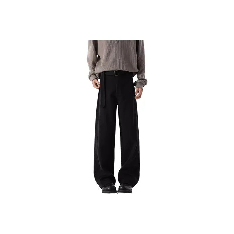 Fashionable Simple Polyester Casual Pants-2