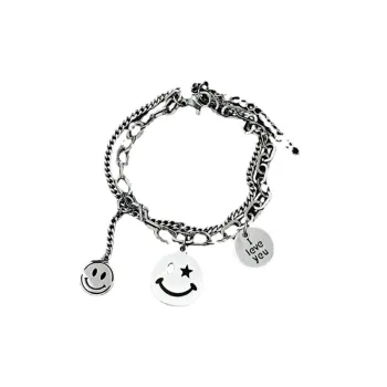 Double Layer Smiley Face Bracelet