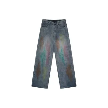 Washed Rainbow Gradient Jeans