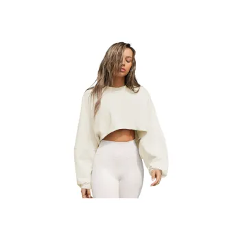 Basics Sporty High Density Cotton Plain Weave Fabric Sweatshirt