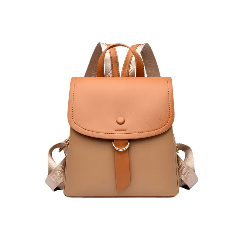 Simple Contrast Color Backpack-0