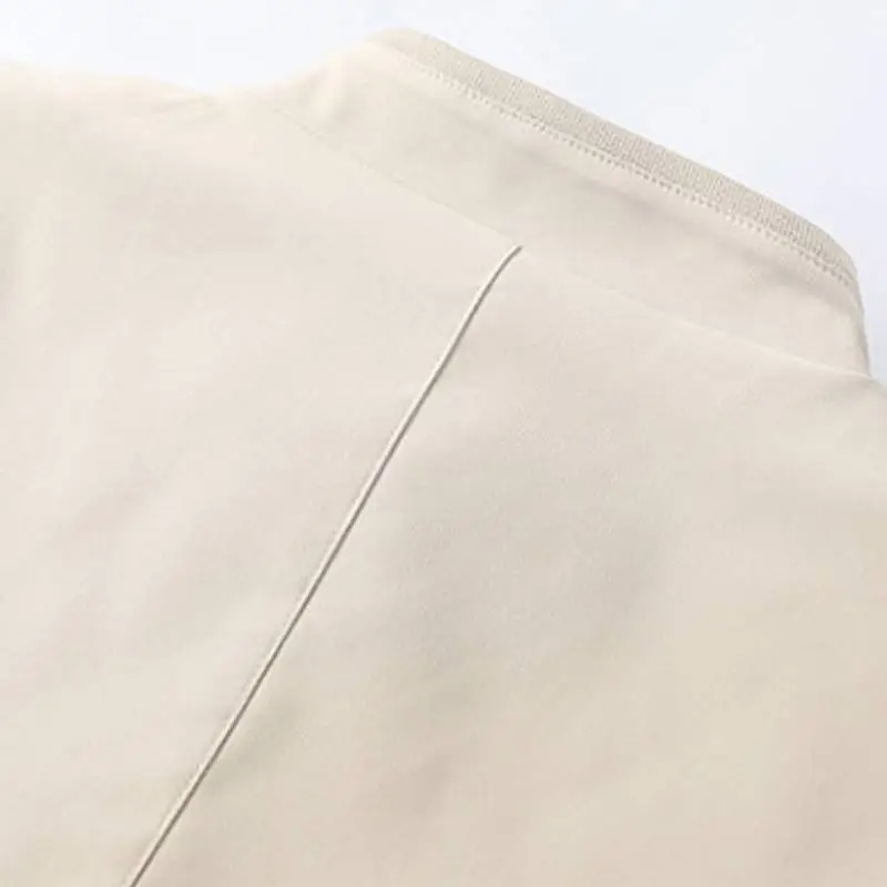 Simple Loose Blended Synthetic Fabrics Vest-4