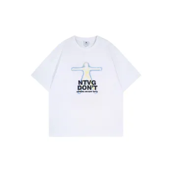 Retro Letter 100% Cotton T Shirt