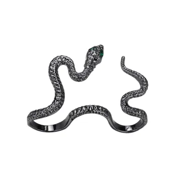 Hip hop Black Snake Ring