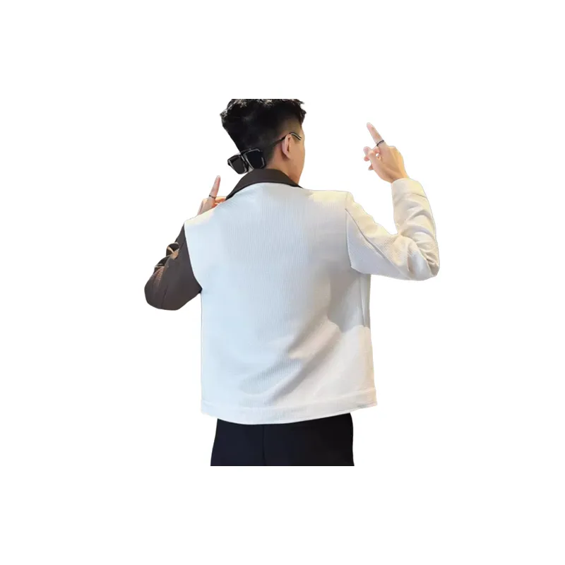 Contrast Color Casual Jacket-1