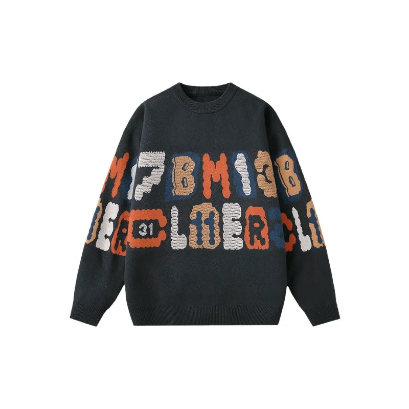 Casual Contrast Color Sweater-0