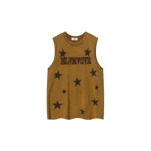 Fashionable Star Embroidered Sleeveless T Shirt