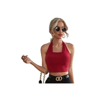 Sexy Plain Polyester Vest Women