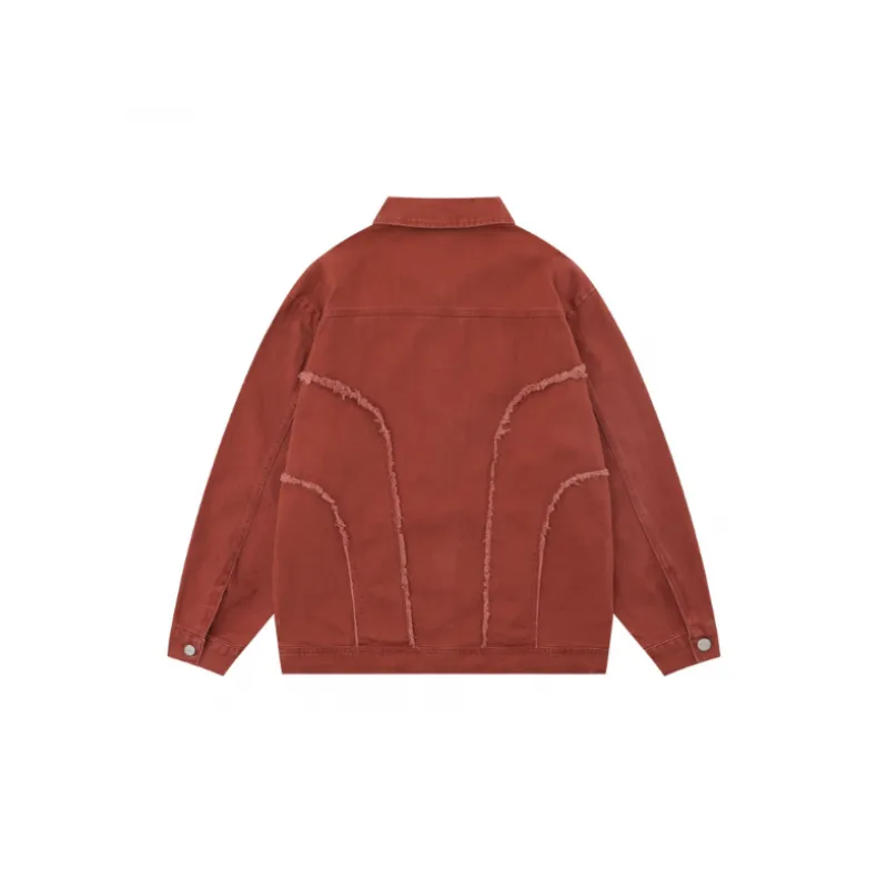 Plain Loose Denim Jacket-3