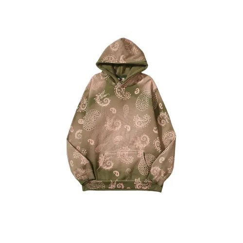 Cashew Flower Full Print Retro Clay Print Old Loose Hoodie