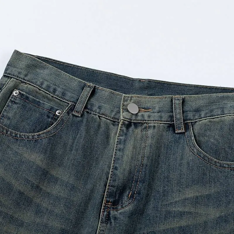 Retro Loose Straight Leg Jeans-2