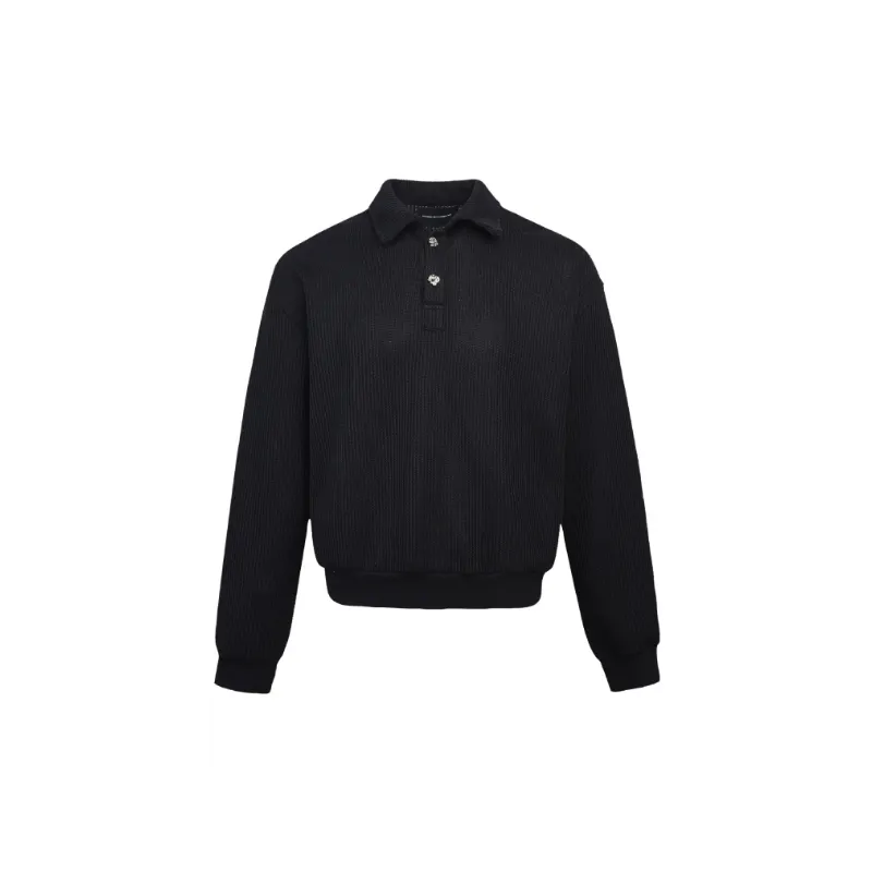 Trendy Long Sleeve Loose Polo-3