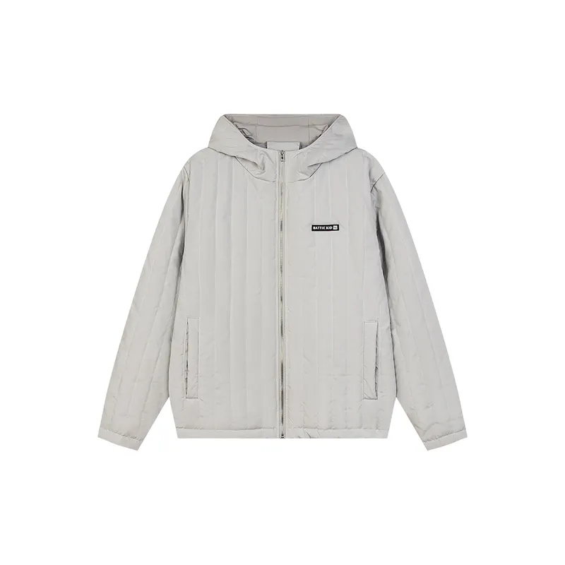 Striped Loose Cotton Quilted Jacket-6
