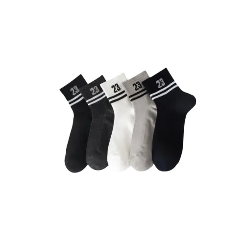 Casual Plain Mid-Calf Sock