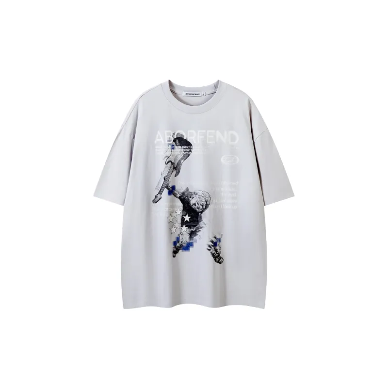 Loose Casual 100% Cotton T Shirt-0