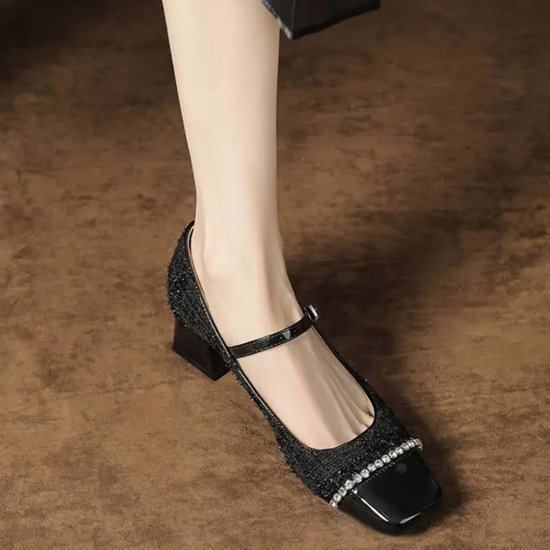 Elegant Rhinestone Mary Jane Shoes-8