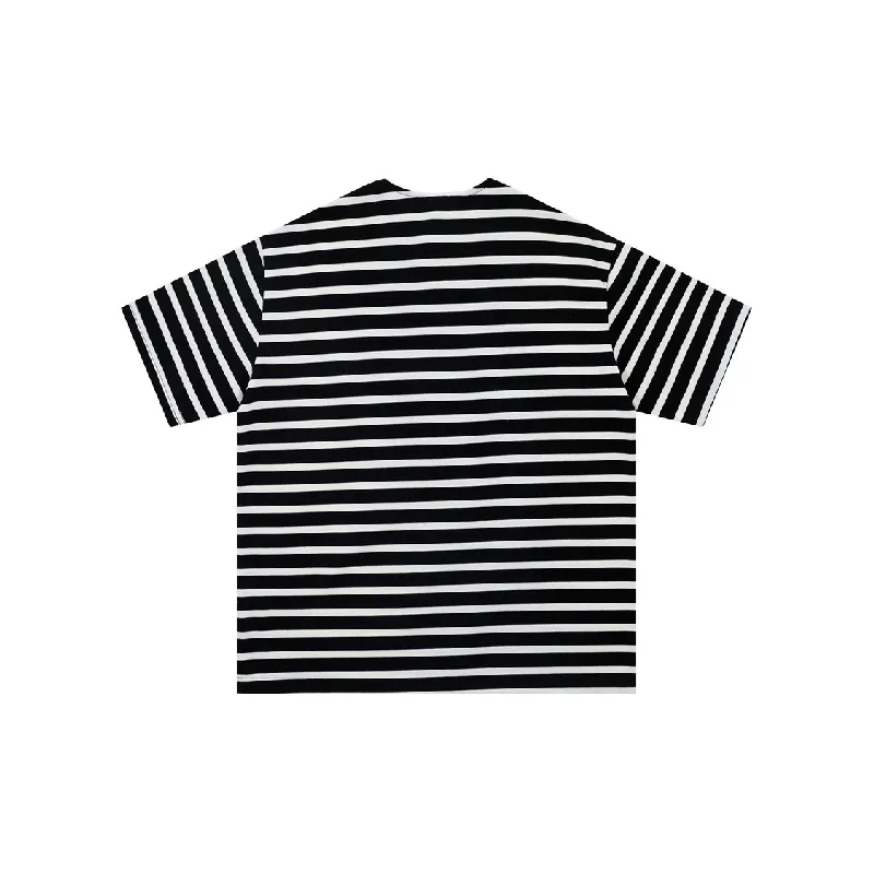 Casual Striped 100% Cotton T Shirt-1