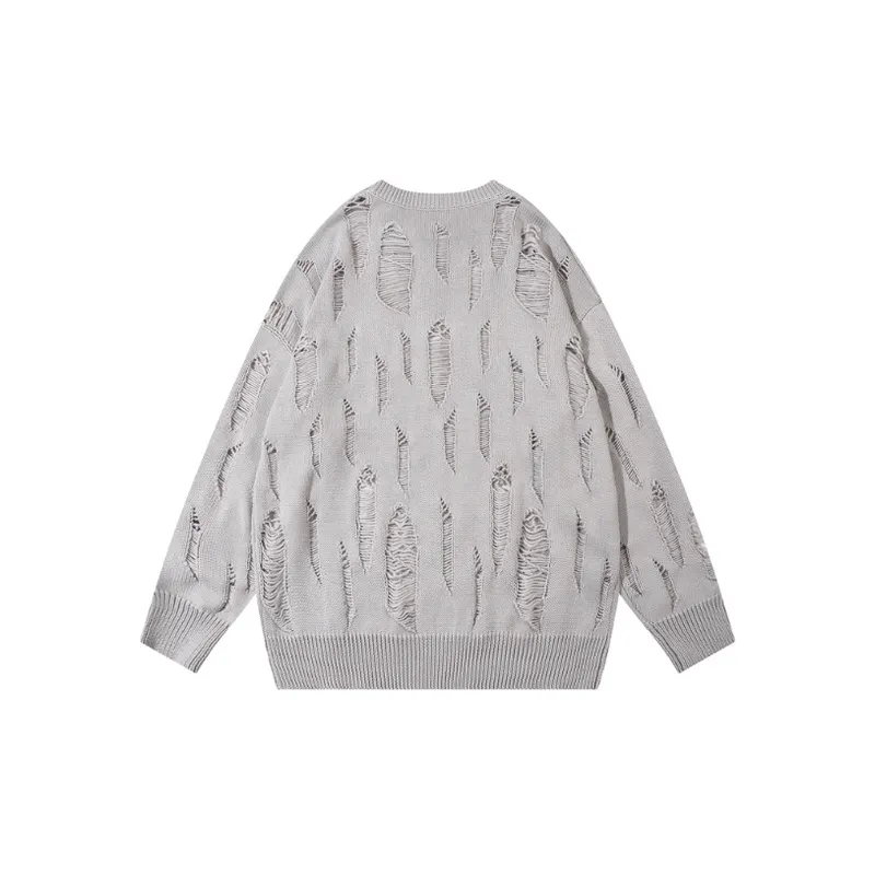 High Street Design Sense Beggar's Ripped Sweater-1