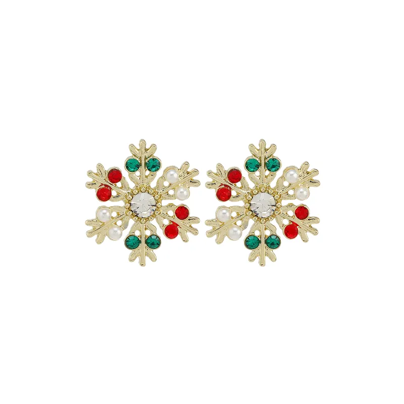 Simple Christmas Rhinestone Earring-4