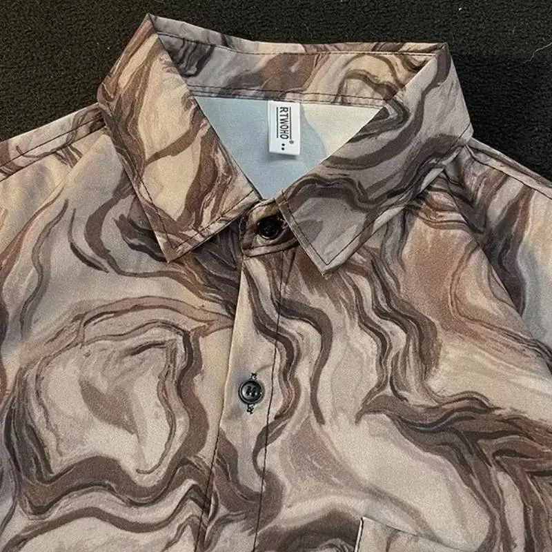 Retro Loose Cotton Blended Fabric Shirt-2