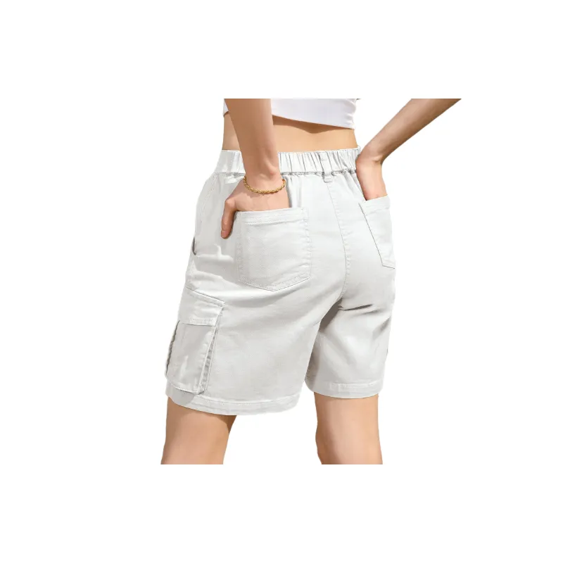 Outdoor Sporty Polyester Cargo Shorts Women-1