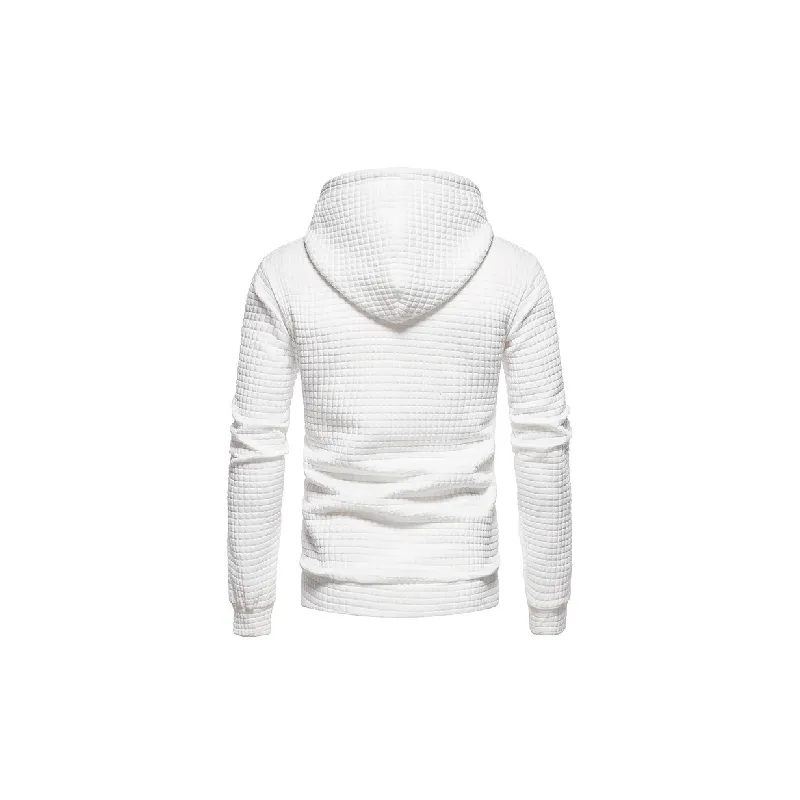 Casual Plaid Cotton Blended Fabric Hoodie-3