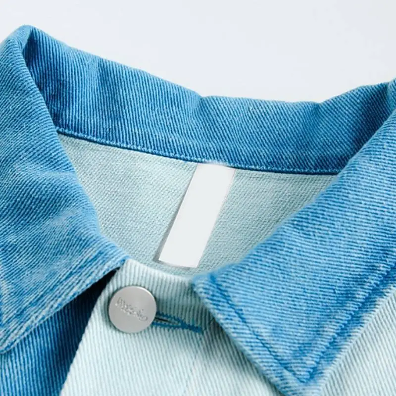 Trendy Plain Denim Jacket-2