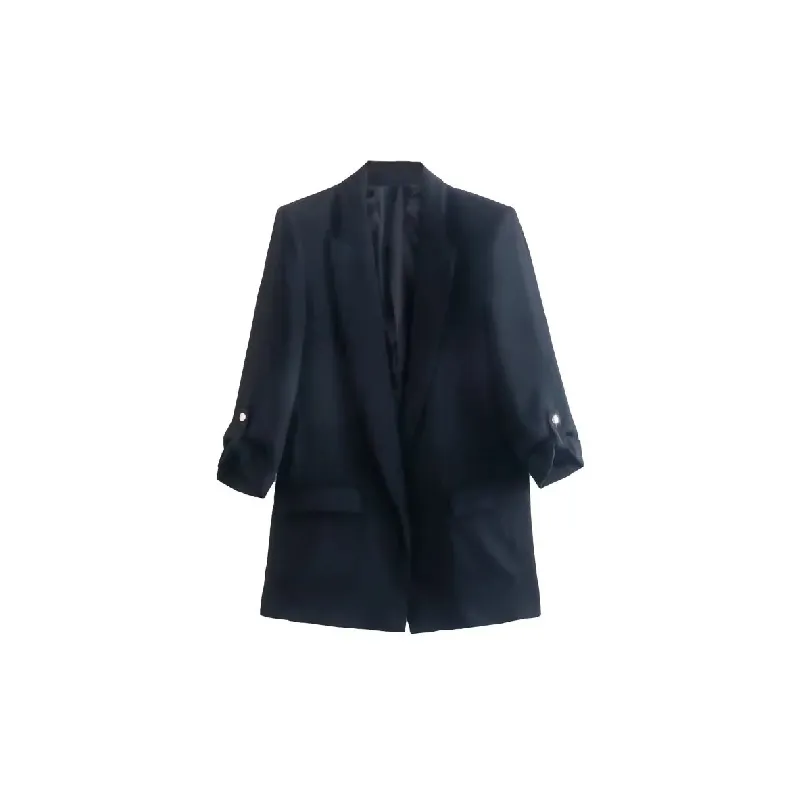 Retro Casual Polyester Business Suit Women-10