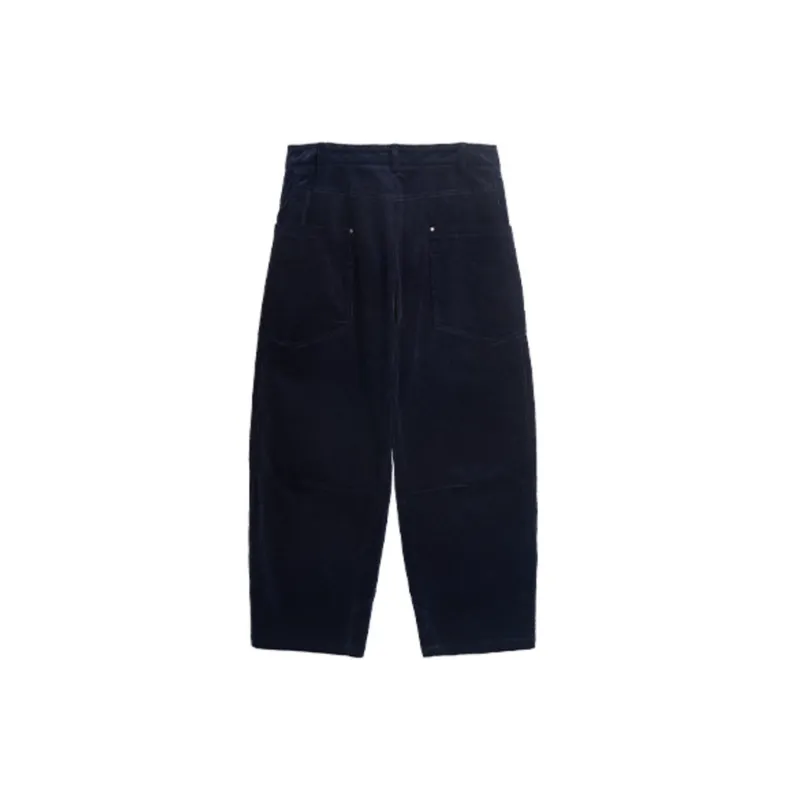 Retro Plain Corduroy Casual Pants-5