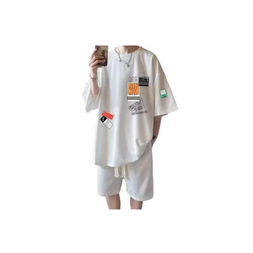 Loose Waffle Shorts Sports Suit