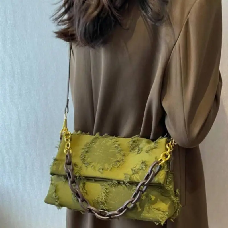 Fashionable Contrast Color Crossbody Bag-2