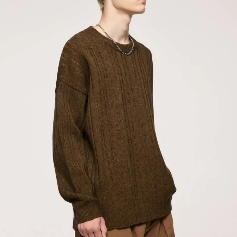 Fashion Loose Warm Plain Sweater-16