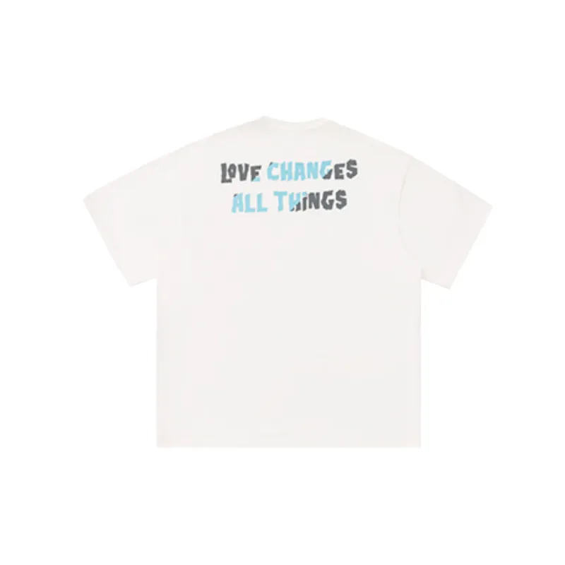 Plain Letter 100% Cotton T Shirt-11