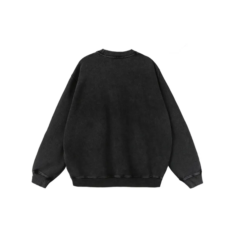 Street Retro Distress Sweatshirt-1