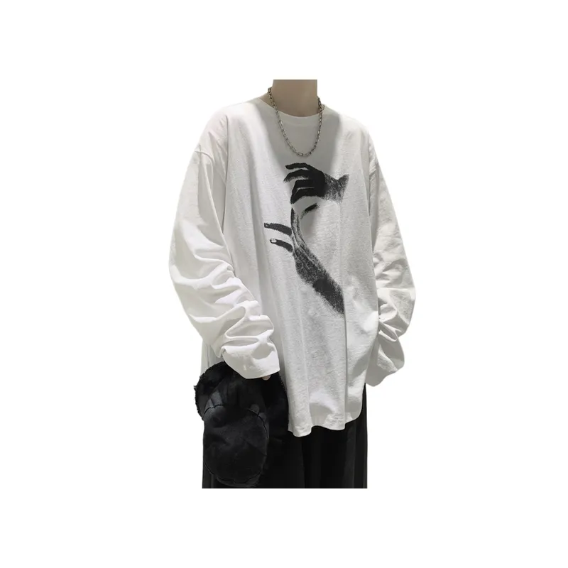 Long sleeved Trendy Loose Bottoming Shirt-2