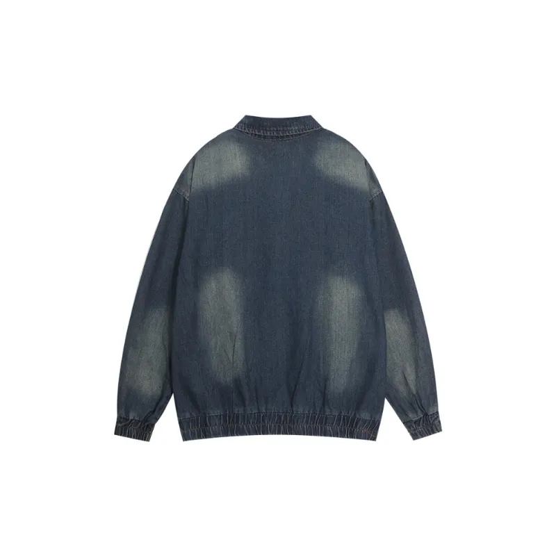 Retro Embroidery Loose Polo-3