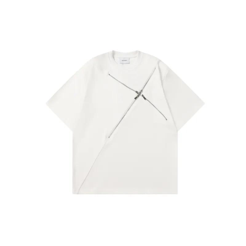 Trendy Niche Zipper T Shirt-6