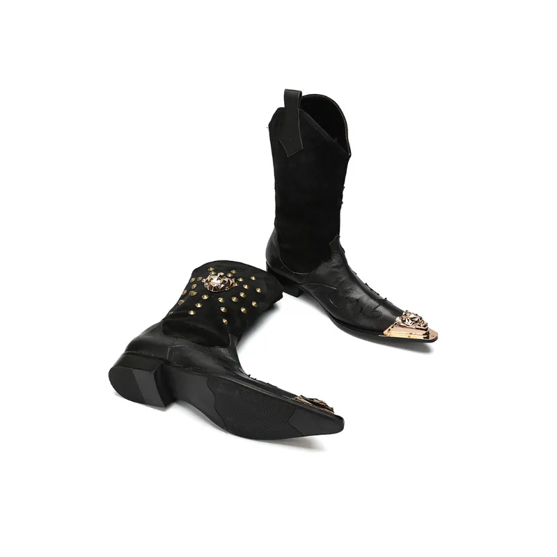 Retro Simple Knee High Boots-1
