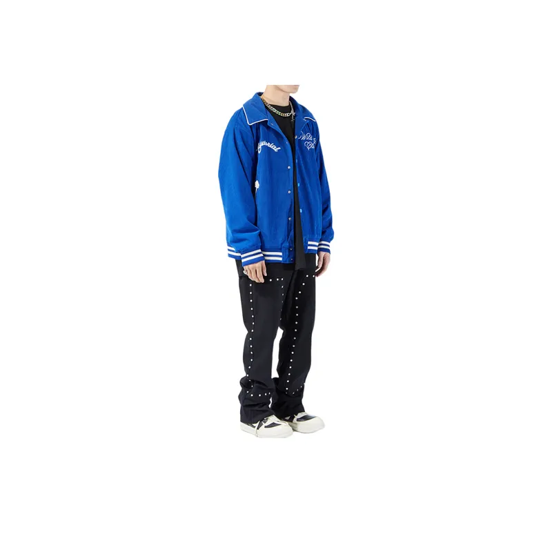 Tide Street Style Clown Flame With Embroidery Jacket-5