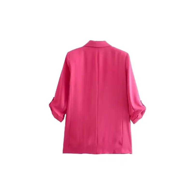 Retro Casual Polyester Business Suit Women-3