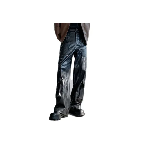 Retro Decon Leather Pants