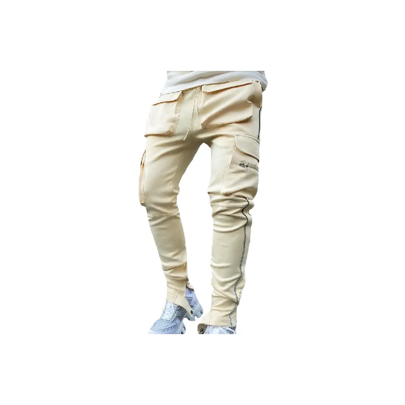 Sports Casual Blended Synthetic Fabrics Cargo Pants-1