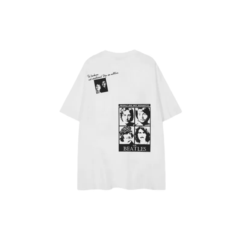 Street Trendy Pattern Printed Loose Crewneck T shirt-6
